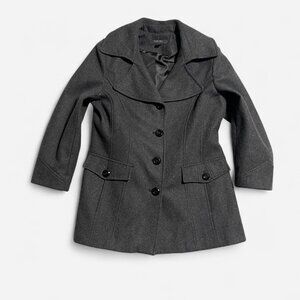 Jason Kole grey wool short coat Size L